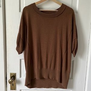 Free People WFH Sweater Tee Brown Size XS